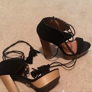Sexy wide heel sandals